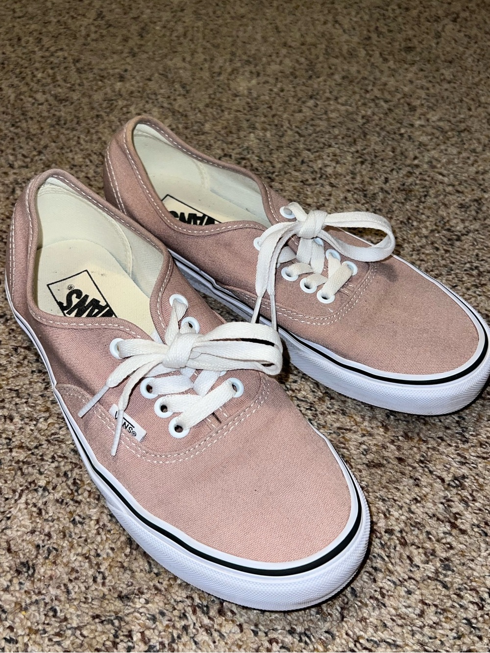 Vans Authentic Warm Taupe Pink Canvas Sneakers